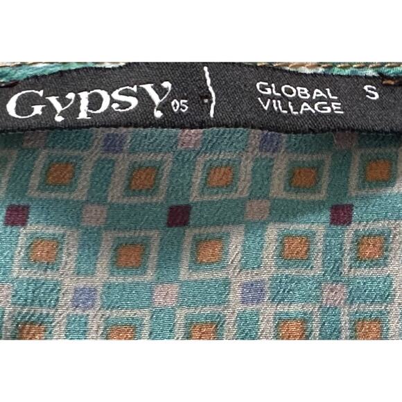 Women's Top by Gypsy 05 Boho Chic Summer Sheer Top Size S - Picture 13 of 16